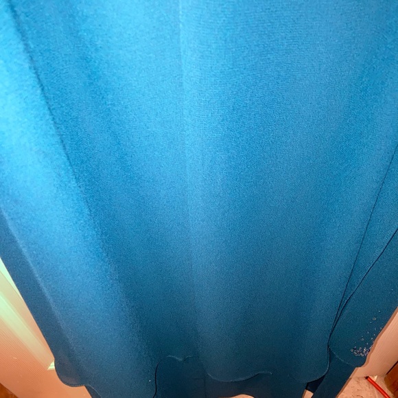 Ursula of Switzerland teal chiffon sparkles layered dress - Picture 8 of 11